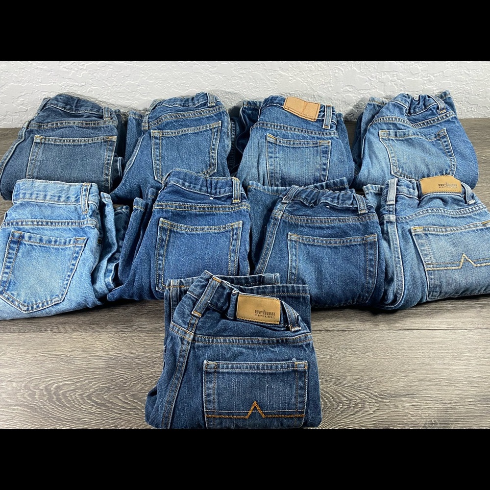Boys Size 8 Jeans Lot Bundle 9 Pairs Of Super Nice Jeans